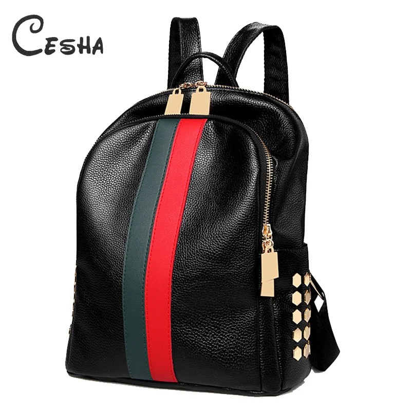 Luxury Designer Women Travel Backpack High Quality Soft PU / Fabric Shopping Backpack Pretty Style Girls Lovely Daypack Backpack 2