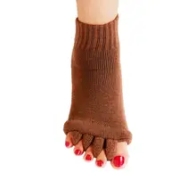 Спортивные женские сплошной цвет дышащий Массаж ног открытый пять корректор для большого пальца носки