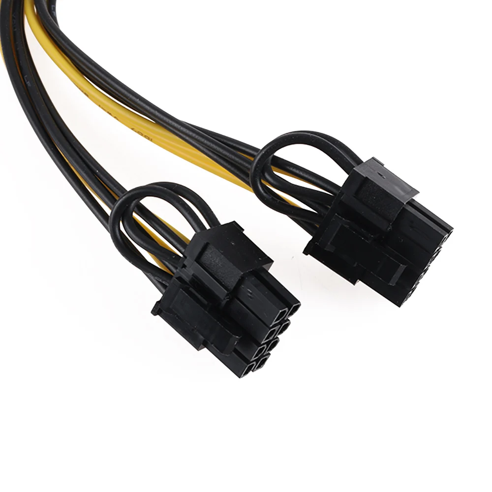 1 шт. 6 Pin PCI E модуль Женский к двойному 8 + 2P папа видео карта кабель адаптера
