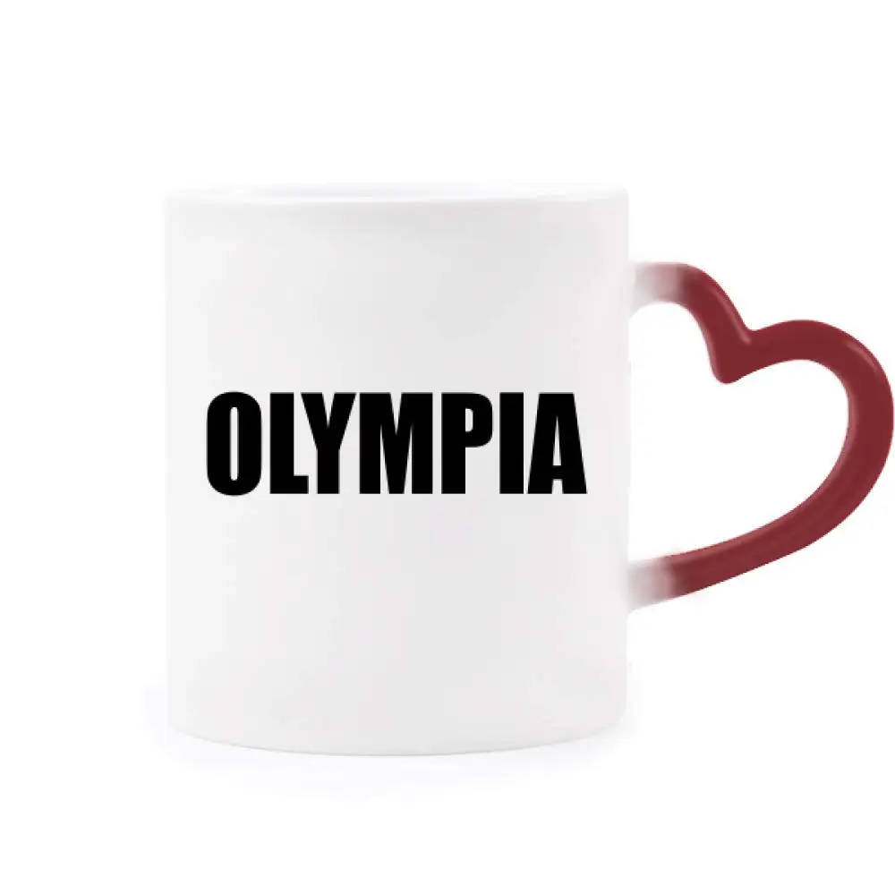 Olympia Греция Город Морфинг Кружка Термочувствительная Красная чашка с сердцем |