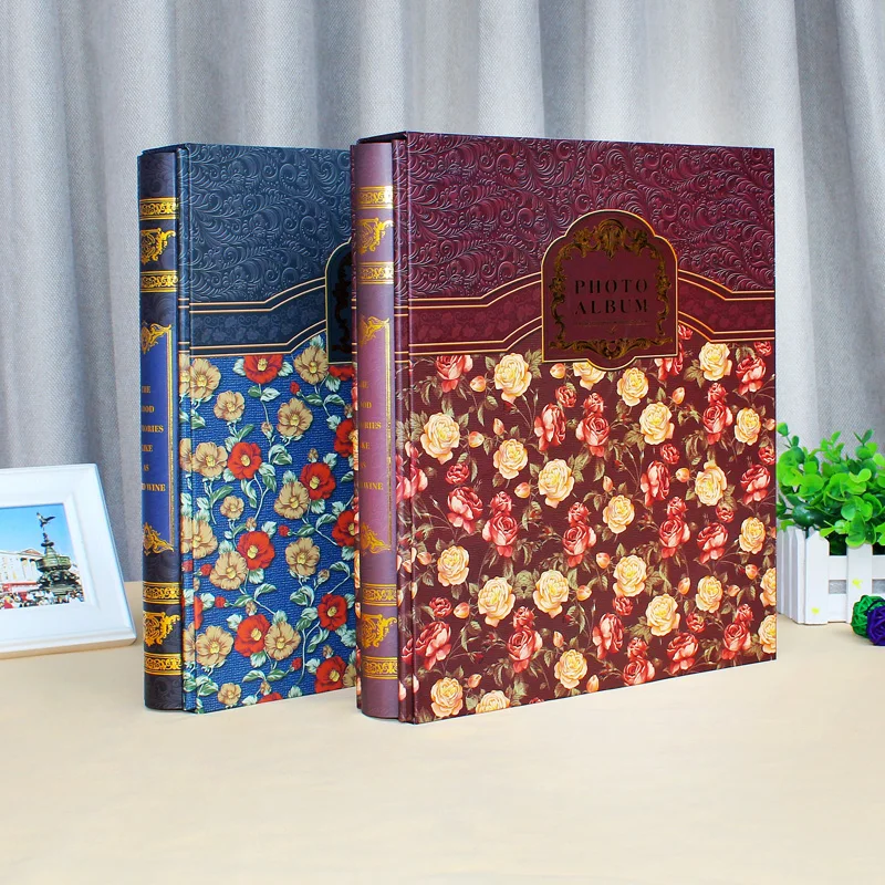 

Retro 6 Inch 4R Pocket Album Family Baby Album Large Capacity Insert Thinner High Quality New Travel Theme Photo Albums Gallery