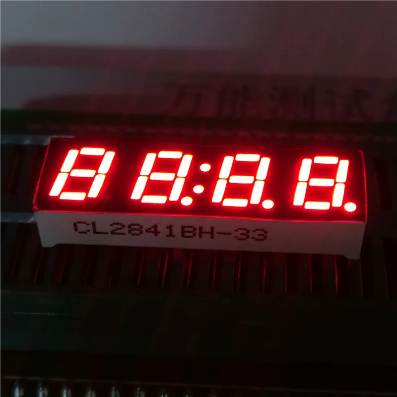 10 шт. 0 28 дюйма 4 биты цифровая трубка светодиодные дисплеи часы красный цвет семь