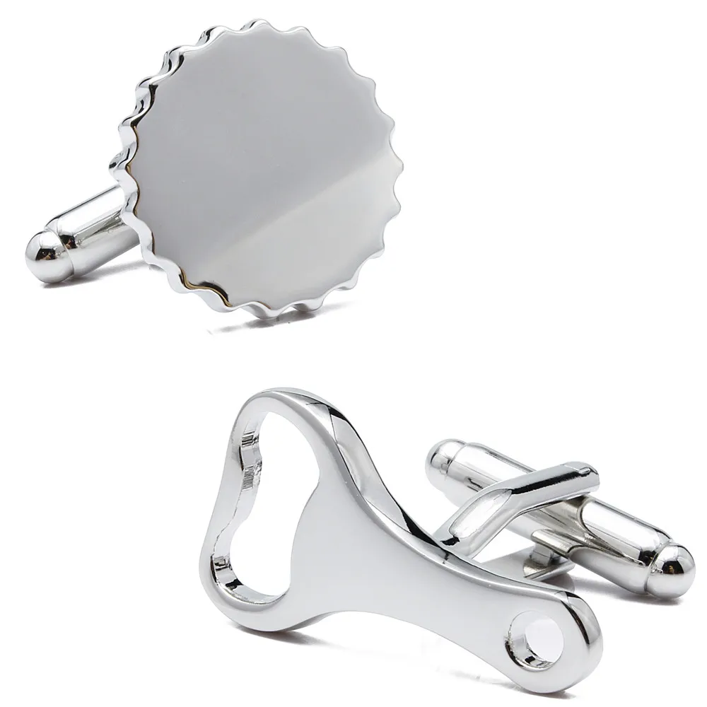 

Fashion Bottle Opener Cufflinks Men Jewelry Metal Cuff links with Gift Box Free Shipping