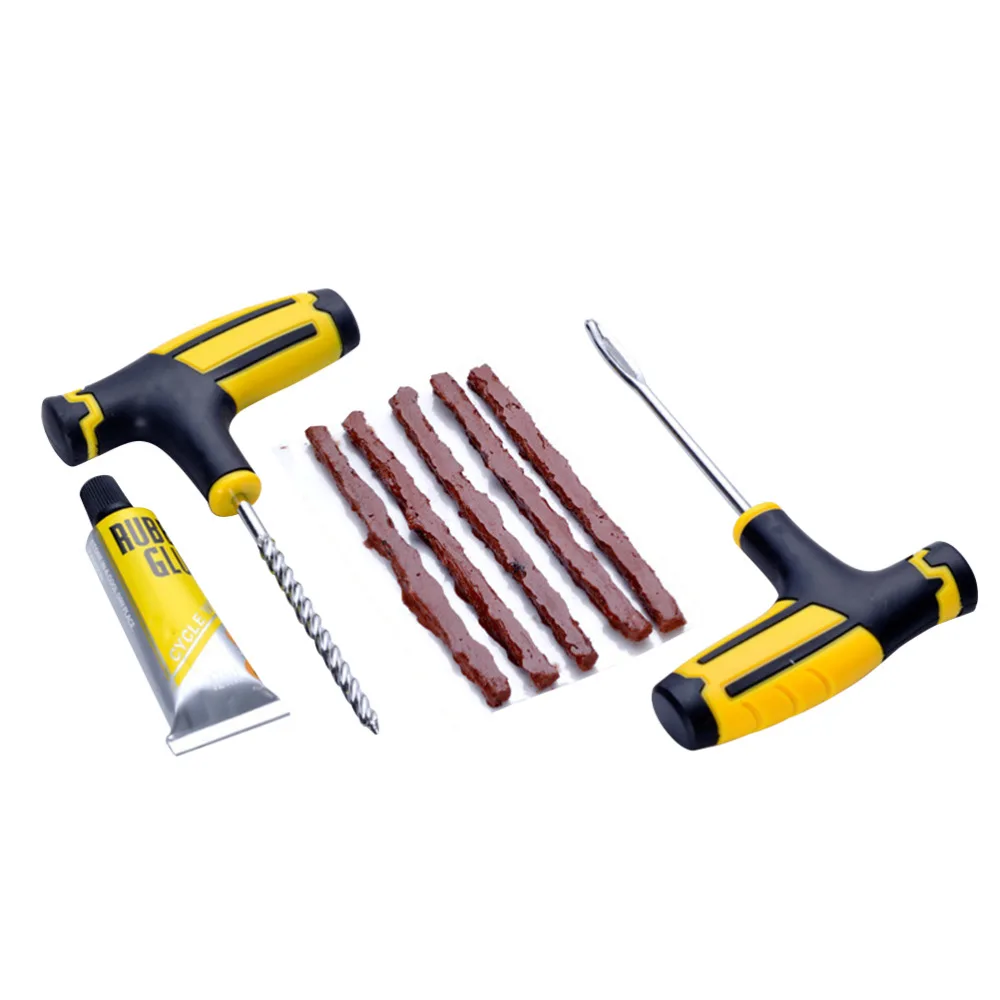 

1 Set Car Tubeless Tire Repair Kit Auto Bike Motor Tubeless Tire Tyre Puncture Plug Drill Bit Repair Tool Car Accessories