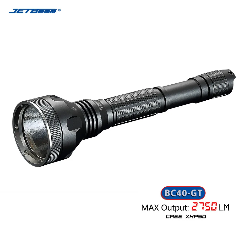 

2019 New High Quality Jetbeam BC40GT Flashlight / Searchlight -2750Lm -XHP50 LED Drop Shipping