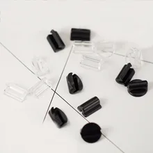 100 шт DIY аксессуары для волос ручной работы компоненты ювелирных изделий веревка пряжка черный прозрачный веревка Пряжка эластичная