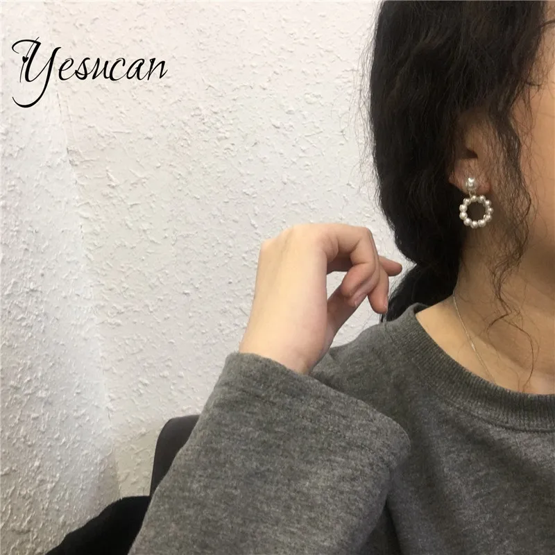 Женские жемчужные серьги клипсы Yesucan свадебные без проколов