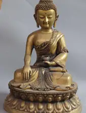 22″ Chinese Tibetan Pure Bronze Shakyamuni Sakyamuni Buddha Hold Bowl Statue