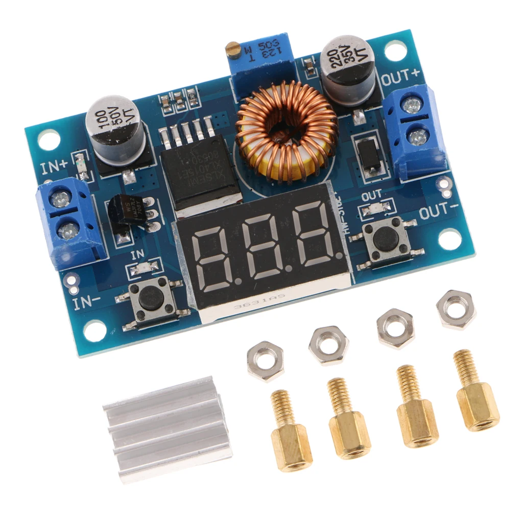 5A 75W DC To DC Set Down Volt Constant Volt Converter With LED Display Voltmeter