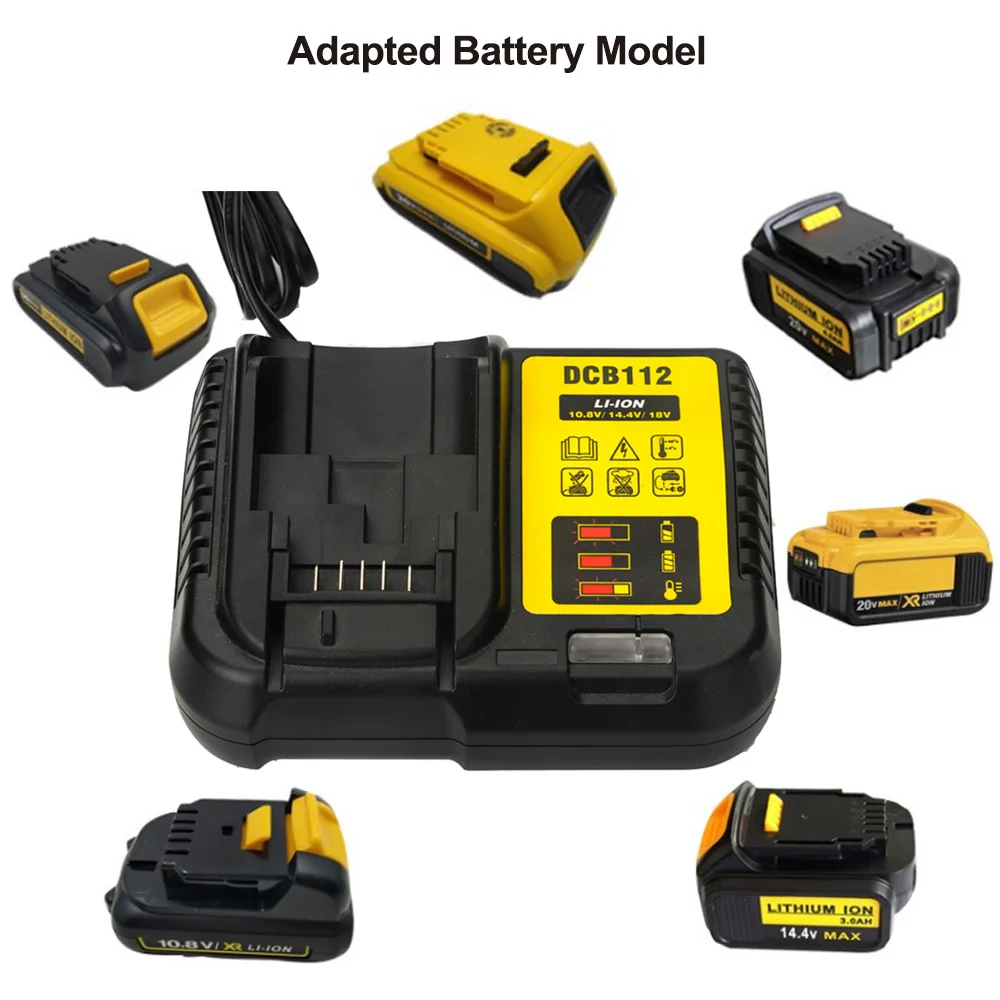 DCB112 Li-Ion Батарея Зарядное устройство для Dewalt 10,8 V 12V 14,4 V 18V DCB112 DCB200 DCB101 DCB140 DCB105 Batteria