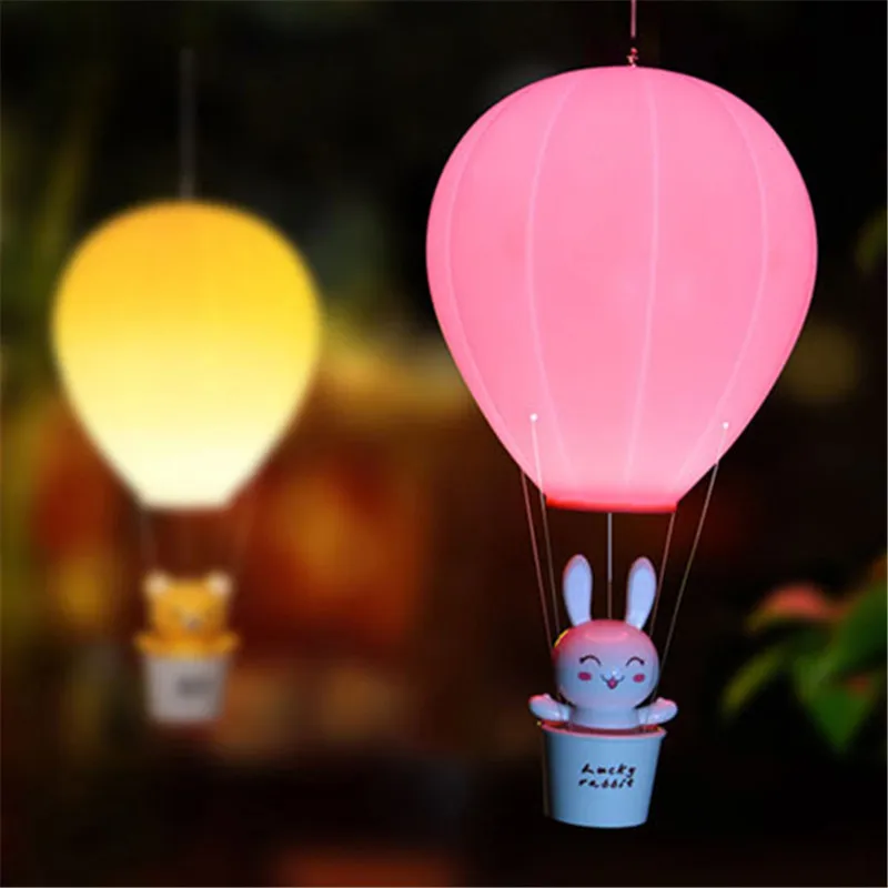 

Cute USB Hot Air Balloon Chargeable Night Light Child Feeding Nursery Bedroom LED Lamp Touch Remote Control Timing Garland Decor