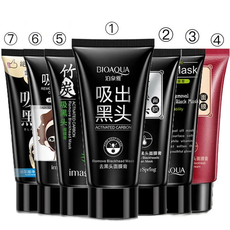 Дешево Изображения уход за лицом древесный уголь маска blackhead Remover маска для лица Уход за кожей глубокое очищение сужение пор уход за акне маска для ...
