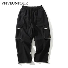VFIVEUNFOUR 2019 Multi Pockets Cargo Harem Pants Mens Casual Joggers Baggy Tactical Trousers Harajuku Streetwear Hip Hop VFIVEUNFOUR 2019 Multi Pockets Cargo Harem Pants Mens Casual Joggers Baggy Tactical Trousers Harajuku Streetwear Hip Hop