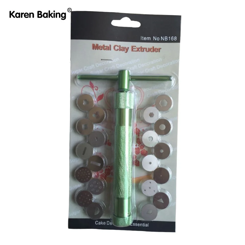 20Discs Sugarcraft Tool Sugar Paste Extruder For Clay Fimo Craft Gun