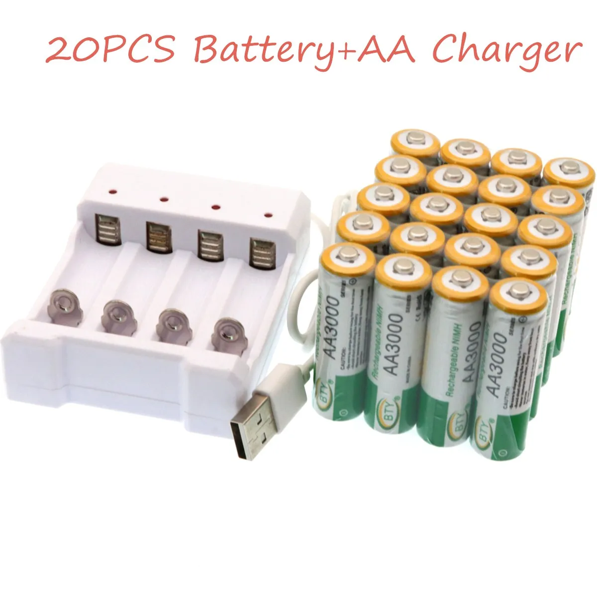 

New 1.2V 3000mAh NI MH AA Pre-Charged Rechargeable Batteries Ni-MH Rechargeable aa Battery For Toys Camera Microphone