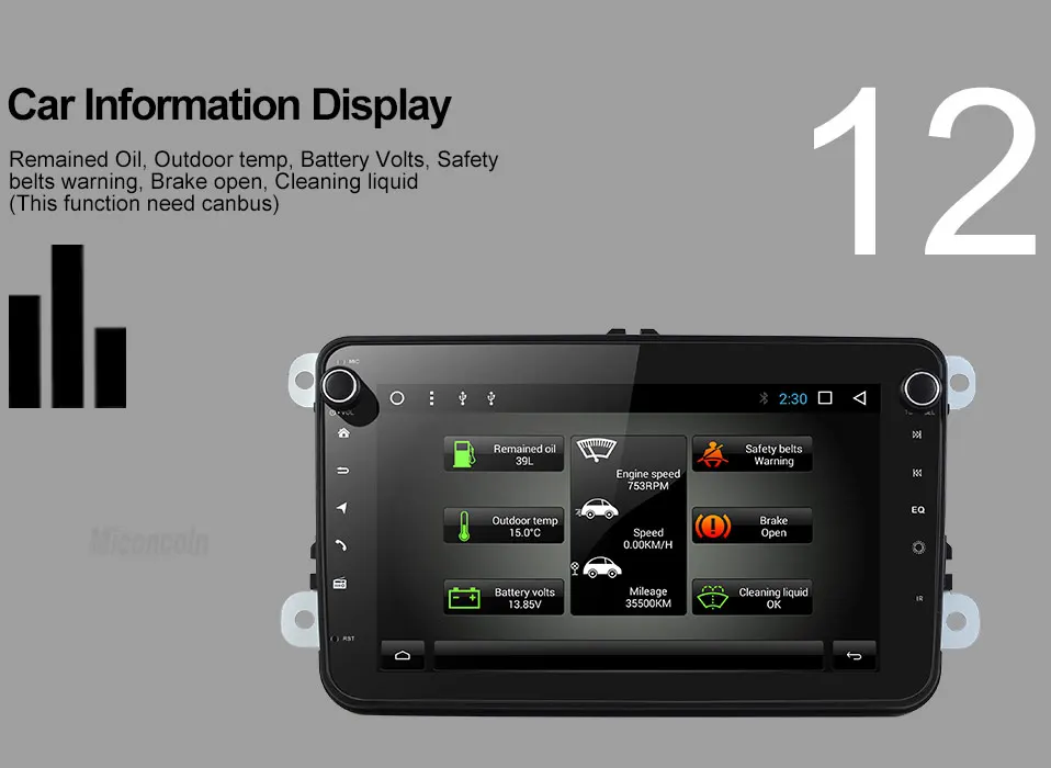 Clearance 2 DIN CDZ8060 2G android 8.1 car dvd player for VW polo golf passat tiguan skoda yeti superb rapid gps 2 din 13