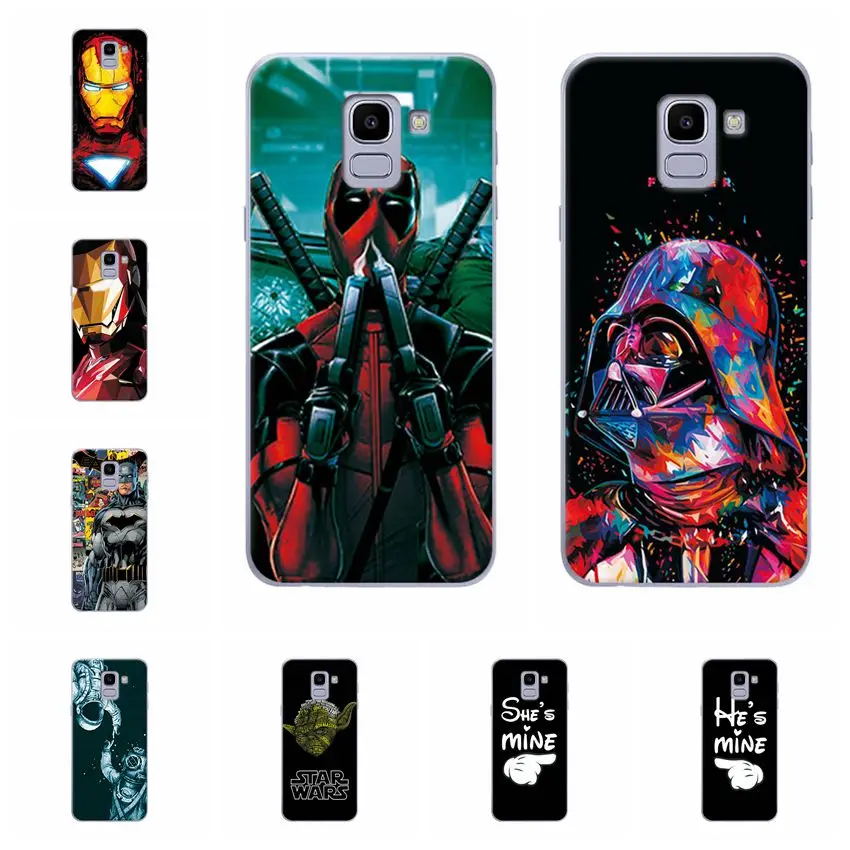 

Coque Charming Deadpool Spiderman Fundas For Samsung Galaxy J6 2018 Soft Silicone Phone Cases For SamsungJ6 2018 Cover Capa