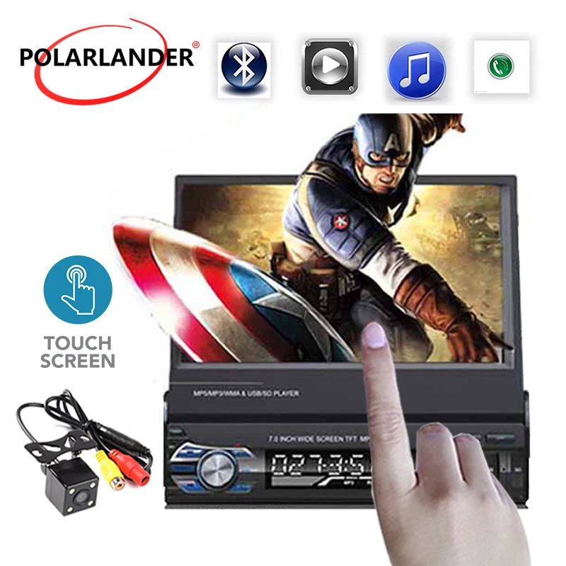 12 в 1 Din mp4 mp5 плеер стерео FM передатчик аудио автомобильное радио 7 дюймов HD