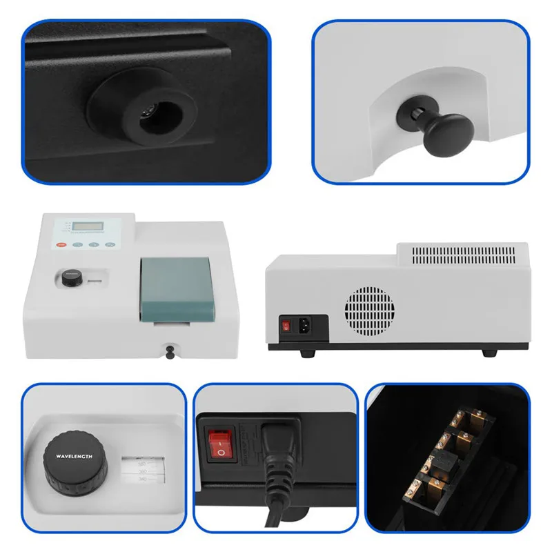 Visible Spectrometer Ultraviolet Spectrophotometer Ray Digital Luxmeter Light Meter Tool 721 For Medical and Food Testing  (1)