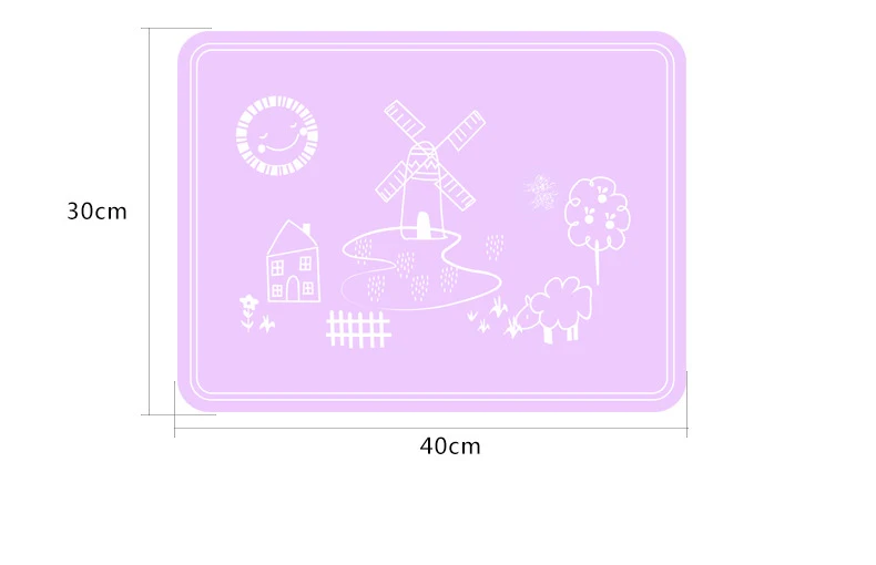 Cartoon cute silicone student children placemat 40*30 non-slip table baking products silicone placemat Kitchen Tableware Pad