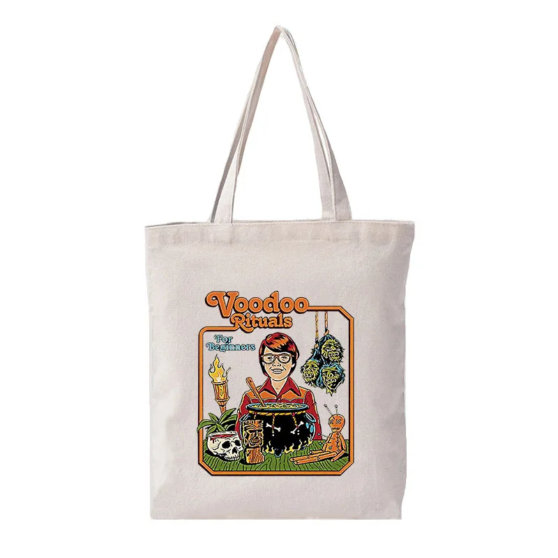 

Personalized Pattern Canvas Tote Bag Women Custom Styles Summer Shopping Shoulder Bag Student Reusable Foldable Ulzzang bag