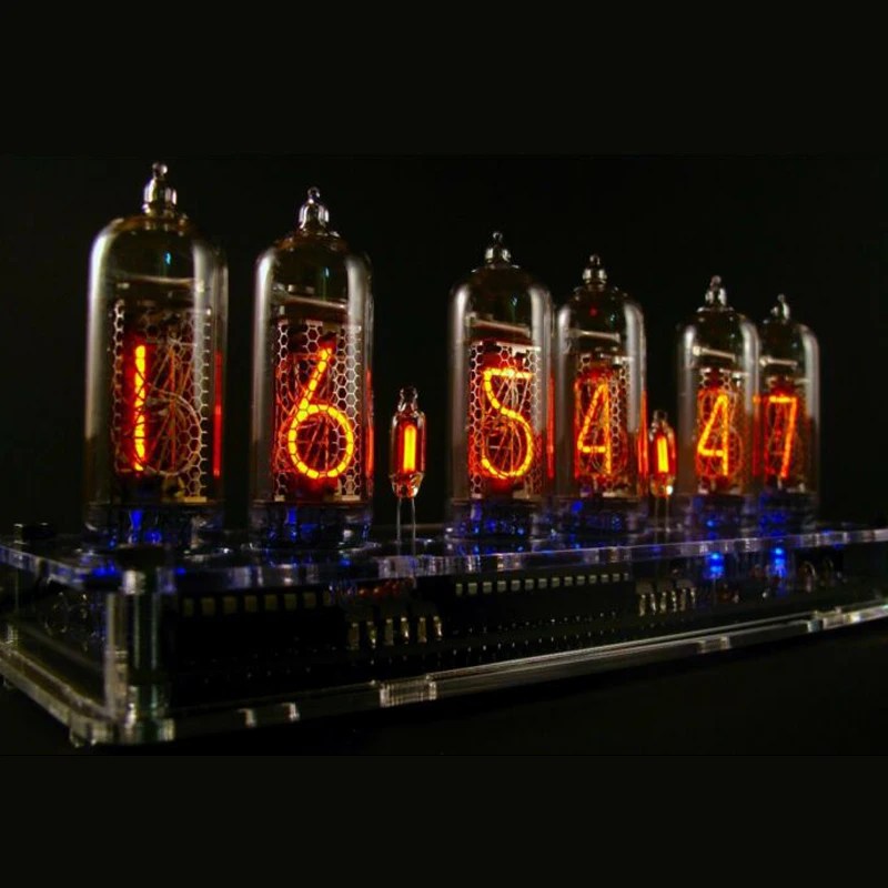 

DIY Circuit Board Unfinished Electronic Tube Clock For IN-14 Glow Clock Accessory Alarm Clocks Accessories Micro USB 5V 1A