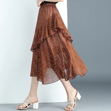 Летние юбки женские s Высокая талия шифон юбка женские длинные юбки для женщин Фея стандартная юбка