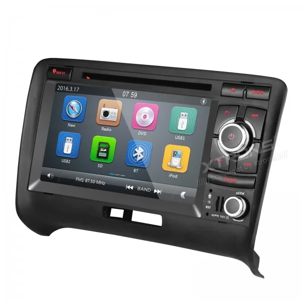 Flash Deal XTRONS 7" 2 din Car radio 1080P Video Capacitive Touch Screen DVD Player with GPS Navigator CANbus for Audi TT MK2 1