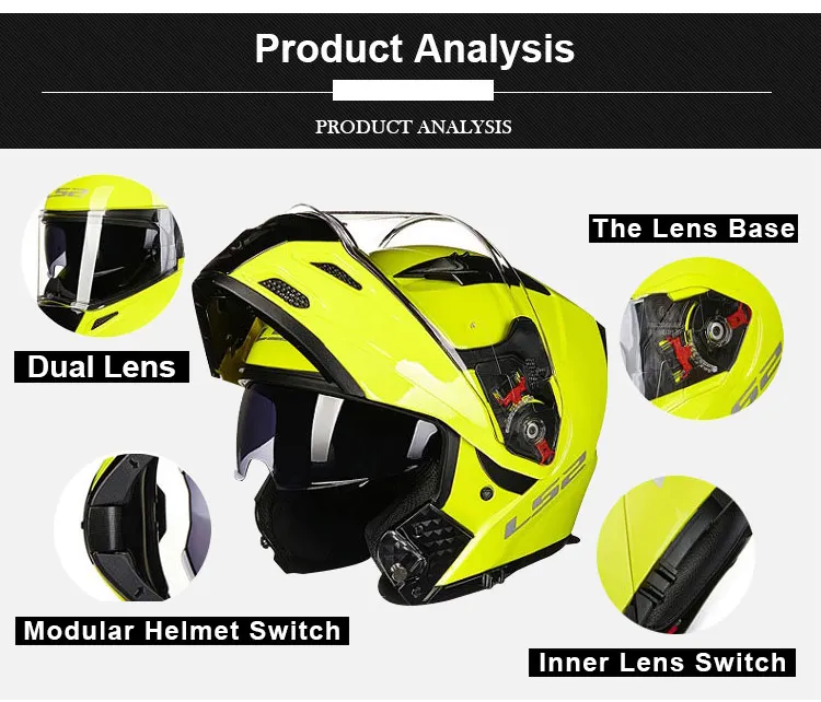 LS2 авторизованный магазин LS2 FF324 флип-ап мото rcycle шлем двойной щит со съемной моющейся внутренней подкладкой модульные мото шлемы