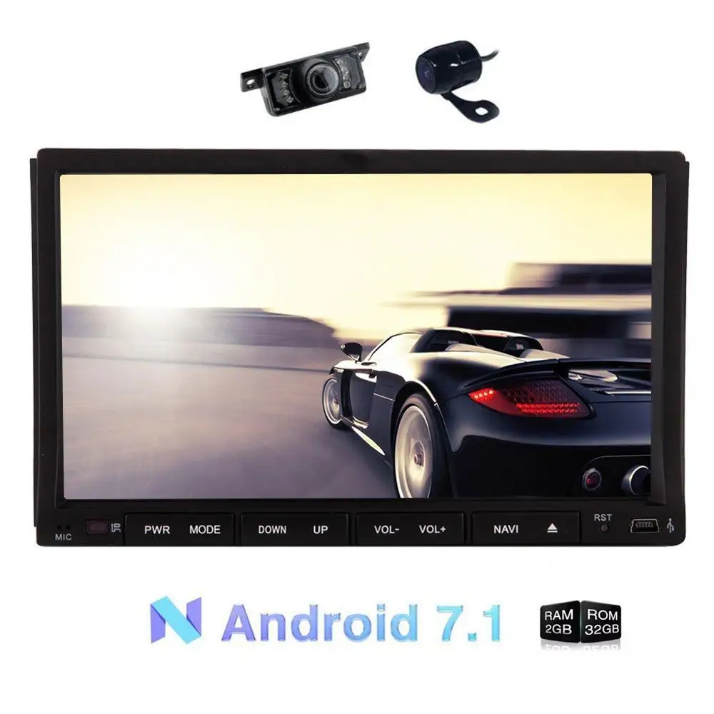 2 Din Android 7 1 font b Car b font Stereo Autoradio Bluetooth DVD GPS Navigation