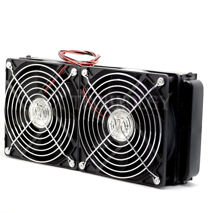 Genuine water discharge water cooler dual exhaust with drainage water cooled exhaust fan radiator computer