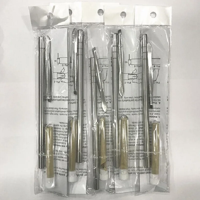 

Fashion Hair carving pen magic oil head notch man hair refined steel razor pen barber razor eyebrow shaving shave