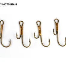 YINGTOUMAN 2 коробки(20 шт)/лот 2#-8# рыболовный крючок два якоря крючок имеет колючий коричневый высокий и низкий ножной анкерный крючок рыболовные снасти