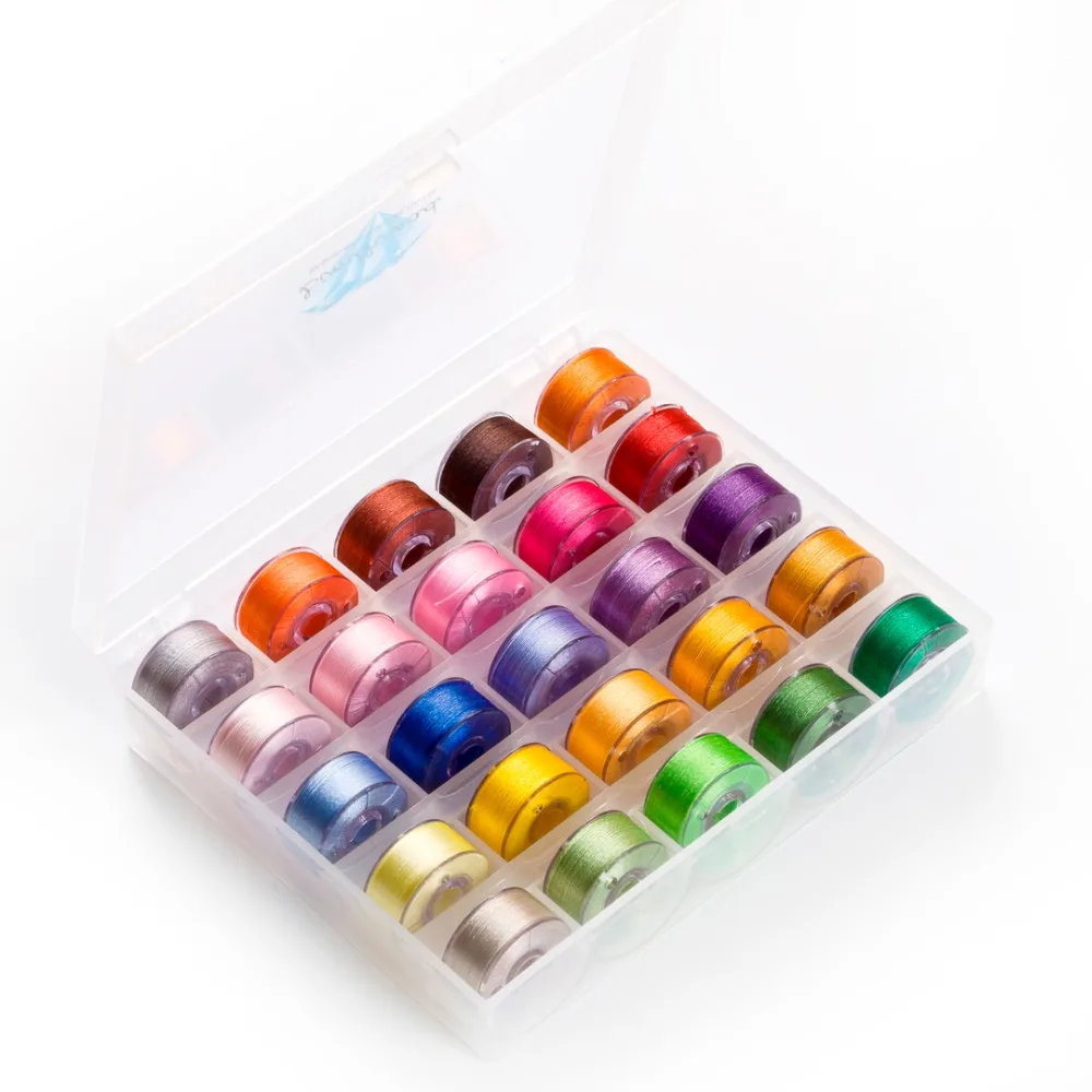 Prewound Sewing Bobbins - 25 Count - 25 Popular Colors - Thread