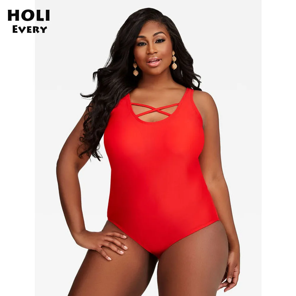 

Women Plus Size One piece Swimsuit 2019 Female Swimwear Piecework Stroj Costume Bathing Suit Lady Fat Ba Swim Wear Big Badpak 29