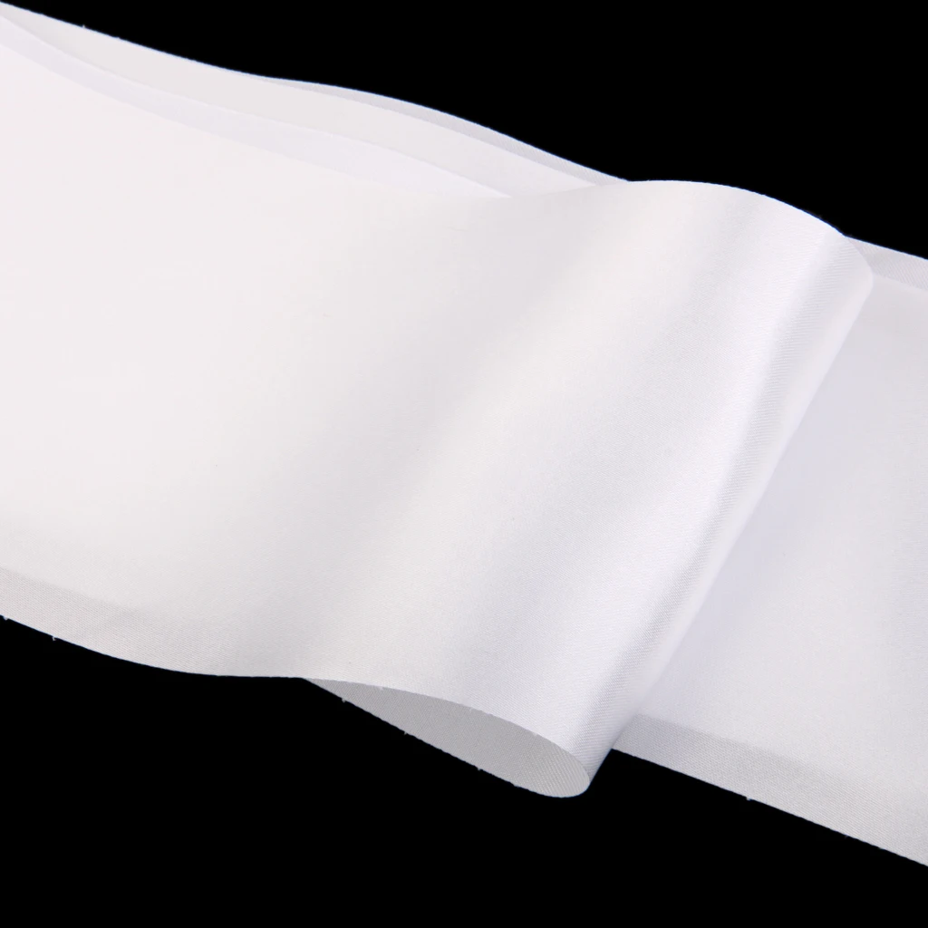 40pcs Blank Plain Satin Sash Hen Night Party Wedding Birthday Baby Shower DIY Sash Shoulder Strap White