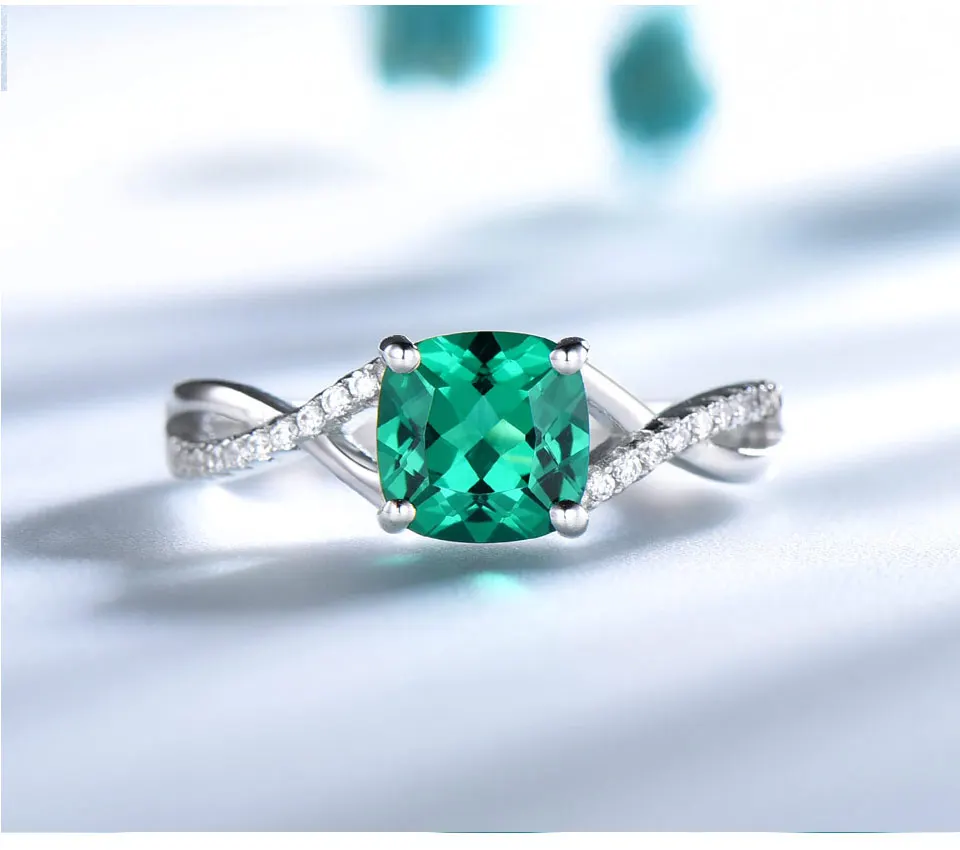 UMCHO Emerald 925 sterling silver jewelry sets for women S027E-1 pc (11)