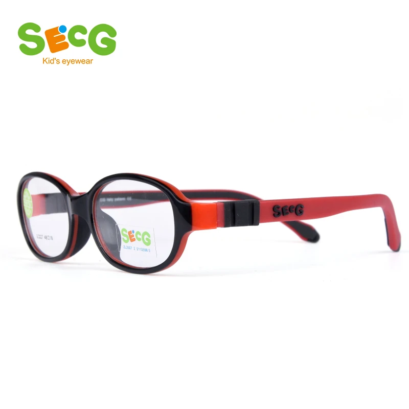 Secg твердые гибкие съемные детские Рамки Прозрачный Круглый дети оптические очки рамки силиконовой резины с ремешком Lunettes