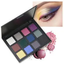 12 цветов натуральные тени для век Pallete Lastint матовые мерцающие цветные яркие шелковистые тени для век макияж Палитра набор легко носить Косметика 12Z