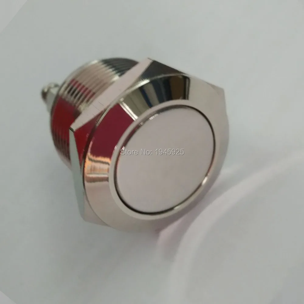 AC 250V 3A 19mm normally closed NC momentary push button switchin