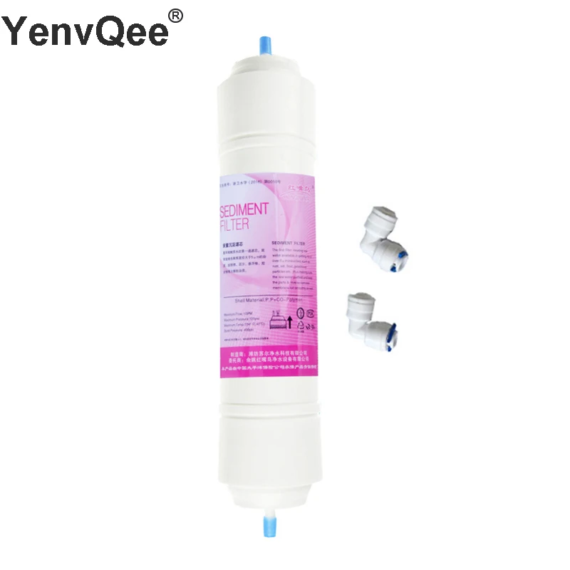  WATER FILTER Quick connect T33 Carbon Cartridge with 2 fittings Water Purifier INLINE COCONUT Carbon Post cartridge REVERSE  (8)