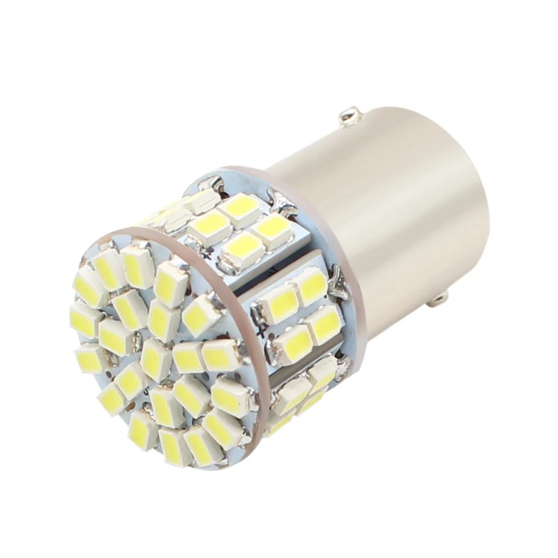 1x S25 1156 BA15S 1157 BA15D 50Led 1206 светодиодный поворотник светильник 1156 1157 Тормозной фонарь заднего хода резервная лампочка белого и красного цветов