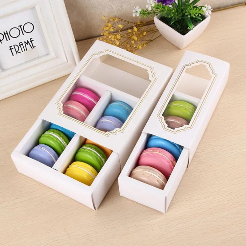 Новый DIY милый и красивый 20 шт 15 5x12 5x5 см ручной торт коробка окно Макарон простой