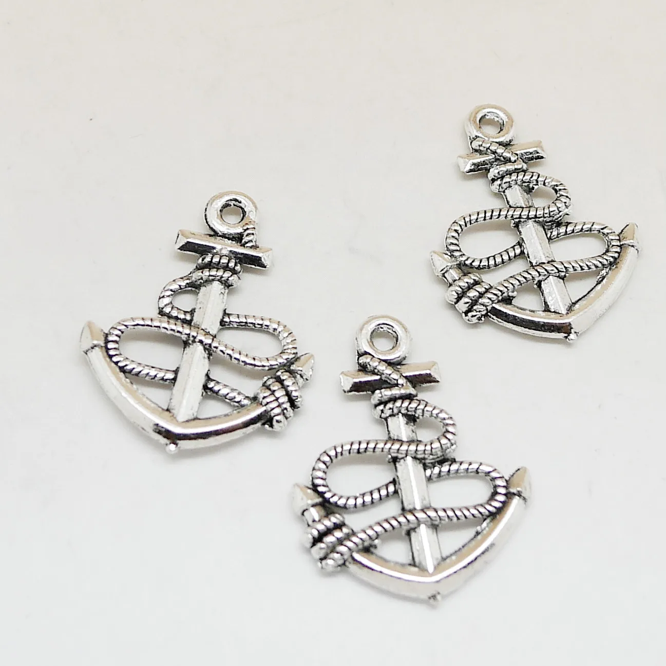 

10pcs 25x20mm DIY Vintage Silver Anchor Charms Pendant For Necklace Bracelet Keychain Jewelry Trinket Accessories Wholesale