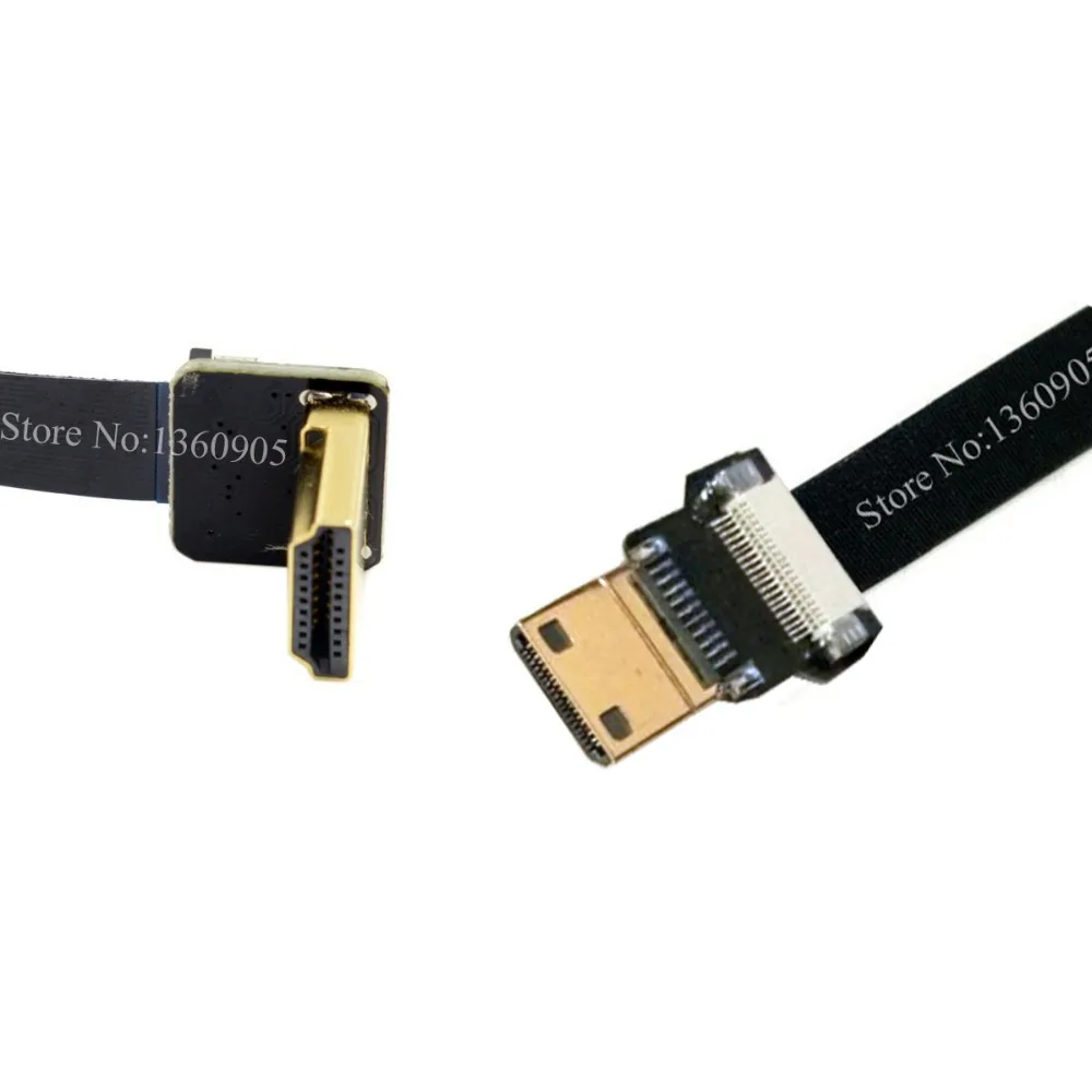 5/10/15/20/30 см ультра тонкий HDMI Тип кабеля до угол 90 градусов мужской штекер Тип C Мини прямо плоский кабель