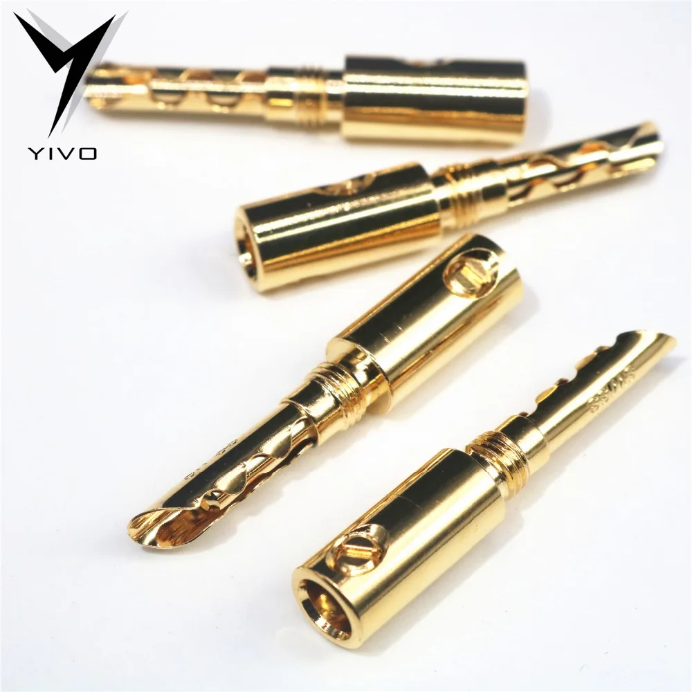 8 шт йиво HI FI DIY CMC позолоченный электрические Вилки 5 мм аудио Банан Джек Кабель с