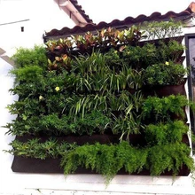 Sac de culture noir, planteur Vertical d'extérieur, suspendu au mur, pour jardin, semis, serre, jardin