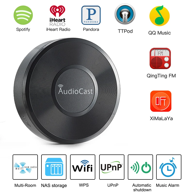 M5 Wireless AudioCast Airplay DLNA Music Receiver 3.5mm Wireless