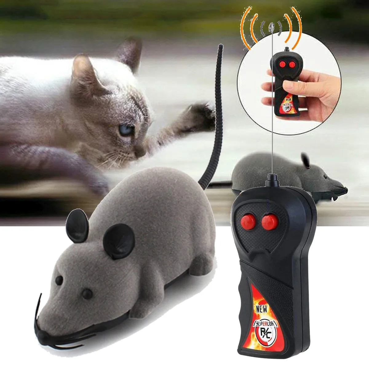 Электронное Дистанционное управление мышь Pet товары для кошек Собака игрушка творческий Pet игрушечные лошадки реалистичные забавные стекаются крыса подарок игрушка