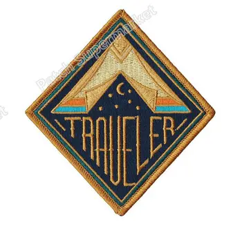 

4" Traveler outdoor iron on Patch Milspec EMBROIDERED Uniform biker vest jacket chest sew on applique badge for bag cap